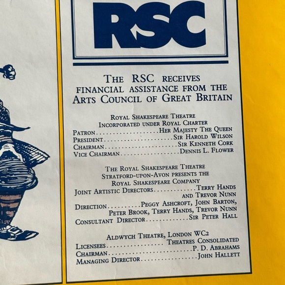 Vintage Print Wild Oats Theatre Poster Royal Shakespeare. - Picture 9 of 9